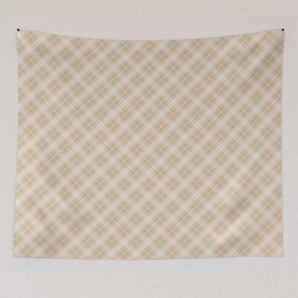 Item preview, Christmas Tree Bark Beige Diagonal Tartan Check Plaid designed and sold by paperandfrill.