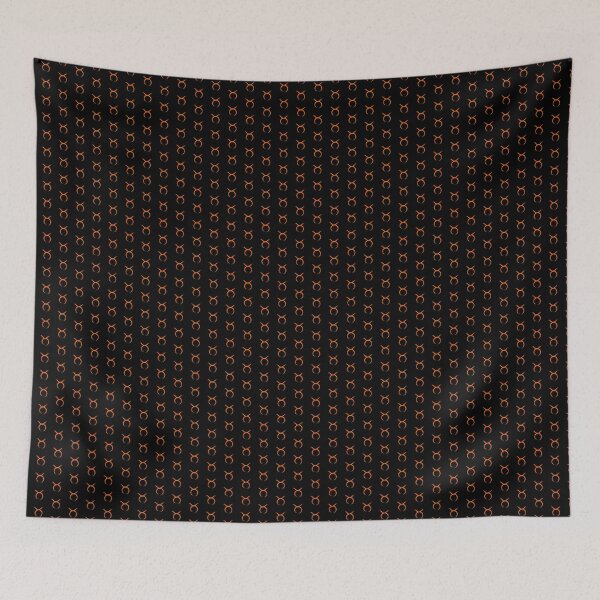 Item preview, Orange Taurus Bull Horns Zodiac Design designed and sold by pattern-archive.