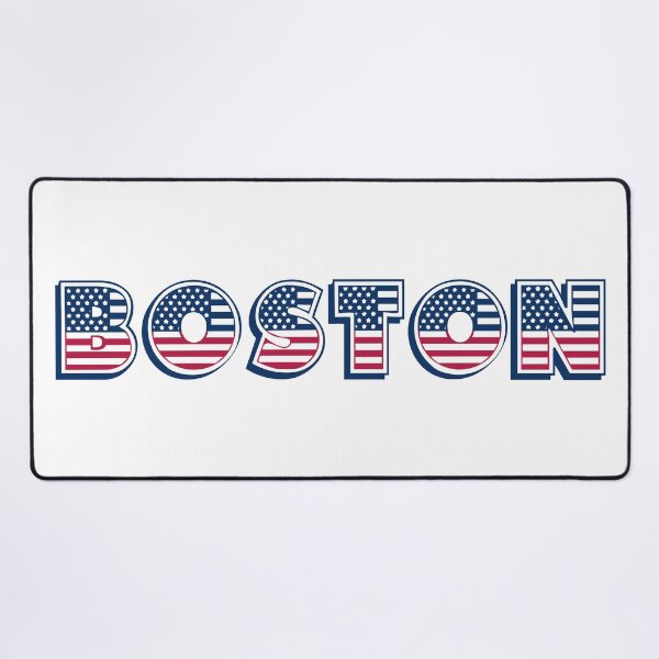 Item preview, Patrotic American Flag Style Boston City Typography Design designed and sold by FemmePod.