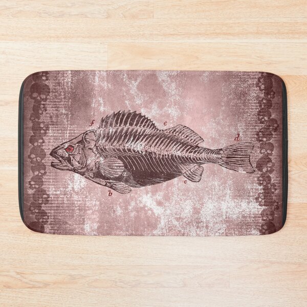 Item preview, Vintage Fish Red Skeleton Anatomy Diagram Specimen Bones designed and sold by Ghoul Enterprises.
