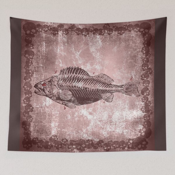 Item preview, Vintage Fish Red Skeleton Anatomy Diagram Specimen Bones designed and sold by Ghoul Enterprises.