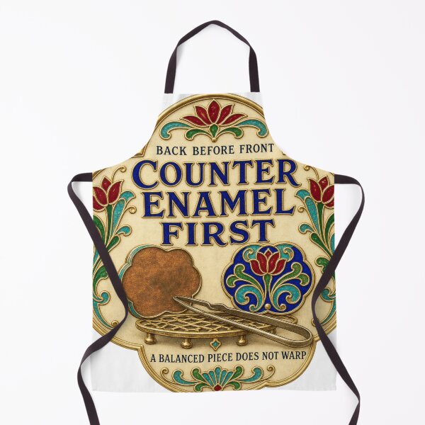 Item preview, Counter Enamel First Enameling Studio Rule Copper Piece Print designed and sold by BoosterShop.