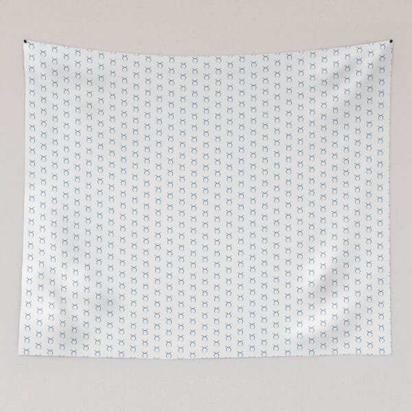 Item preview, Steel Blue Taurus Bull Horns Zodiac Design designed and sold by pattern-archive.