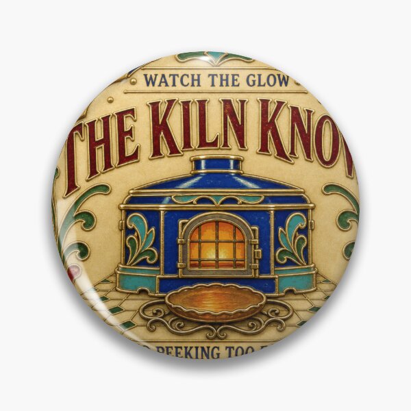Item preview, The Kiln Knows Enamel Kiln Glow Jewelry Studio Humor Print designed and sold by BoosterShop.