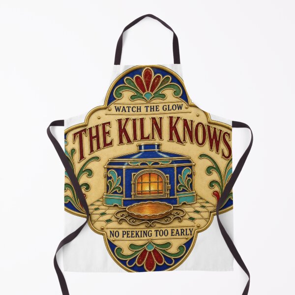 Item preview, The Kiln Knows Enamel Kiln Glow Jewelry Studio Humor Print designed and sold by BoosterShop.