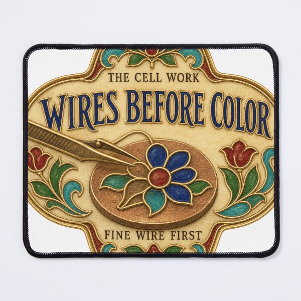 Item preview, Wires Before Color Cloisonné Enamel Cell Work Tweezers Print designed and sold by BoosterShop.