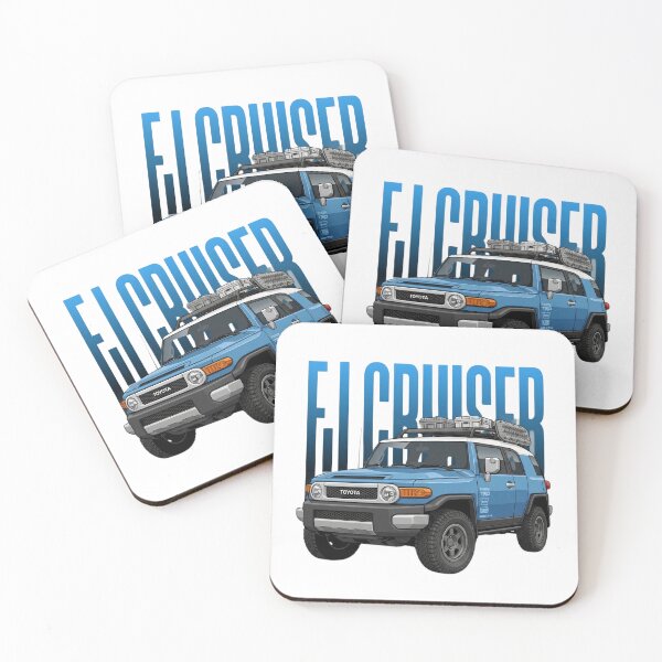 Artikelvorschau, Toyota FJ Cruiser Voodoo Blue Overland 4x4 Offroad-SUV-Kunst entworfen und verkauft von Motorline44.