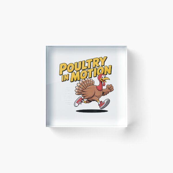 Item preview, Poultry in Motion Thanksgiving Day Funny Running Turkey Pun T-Shirt designed and sold by VendaVirtualVip.