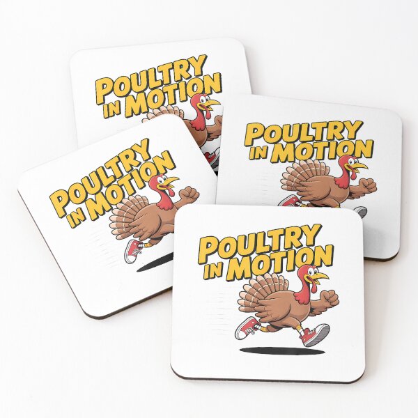 Item preview, Poultry in Motion Thanksgiving Day Funny Running Turkey Pun T-Shirt designed and sold by VendaVirtualVip.