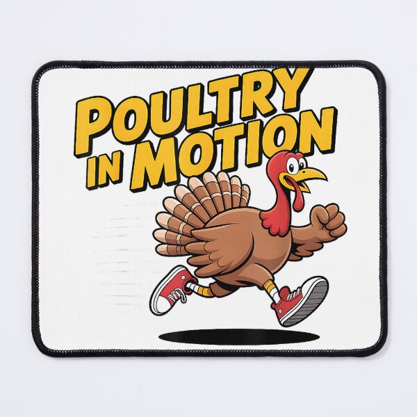 Item preview, Poultry in Motion Thanksgiving Day Funny Running Turkey Pun T-Shirt designed and sold by VendaVirtualVip.