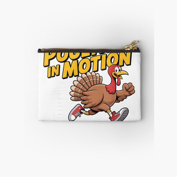 Aperçu de l'œuvre T-shirt humoristique « Poulaille en mouvement » pour Thanksgiving, avec un jeu de mots sur une dinde qui court. créée et vendue par VendaVirtualVip.