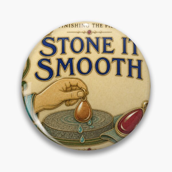 Item preview, Stone It Smooth Enamel Jewelry Finishing Grind And Polish Print designed and sold by BoosterShop.