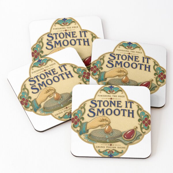 Item preview, Stone It Smooth Enamel Jewelry Finishing Grind And Polish Print designed and sold by BoosterShop.