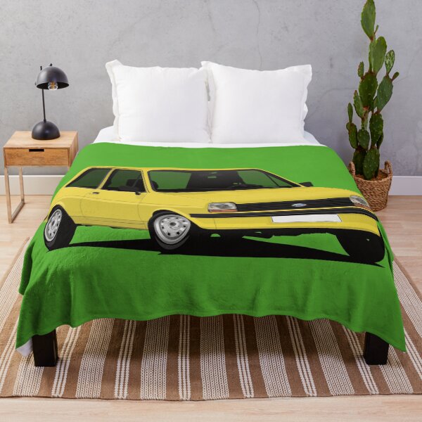 Item preview, Tomando una curva con un Fiesta Mk1 en color amarillo. designed and sold by knappidesign.