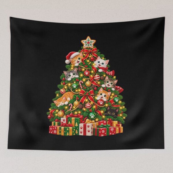 Item preview, A VERY MEOWY CHRISTMAS — KITTENS IN THE CHRISTMAS TREE! designed and sold by signshirtz.