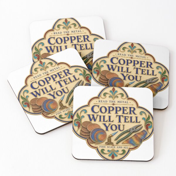 Item preview, Copper Will Tell You Copper Enamel Fire Scale Metalsmith Print designed and sold by BoosterShop.