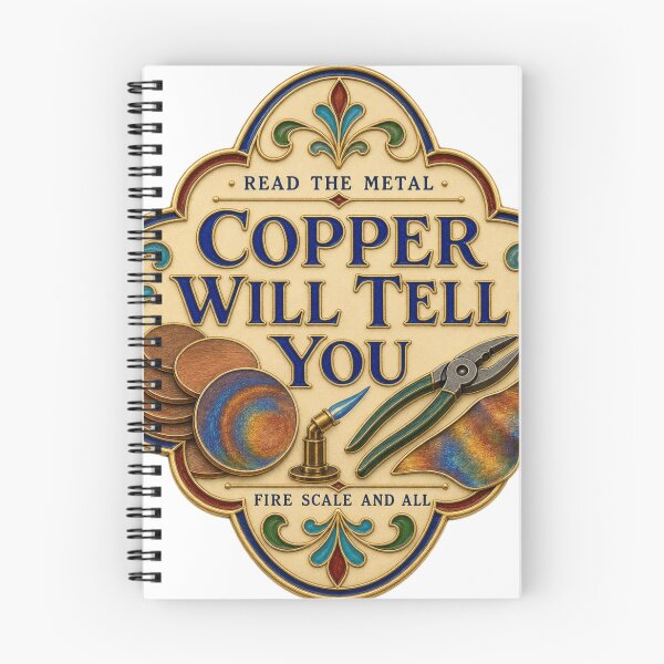 Item preview, Copper Will Tell You Copper Enamel Fire Scale Metalsmith Print designed and sold by BoosterShop.