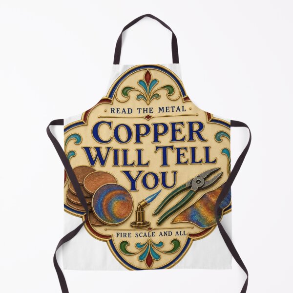 Item preview, Copper Will Tell You Copper Enamel Fire Scale Metalsmith Print designed and sold by BoosterShop.