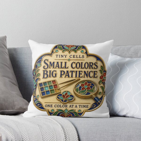 Aperçu de l'œuvre Small Colors Big Patience Cadeau Émaillage Minuscules Alvéoles Broche créée et vendue par BoosterShop.
