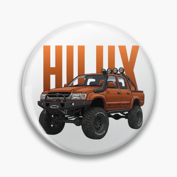 Artikelvorschau, Toyota Hilux Off-Road 4x4 Truck Orange Lifted Overland Pick-Up Art entworfen und verkauft von Motorline44.