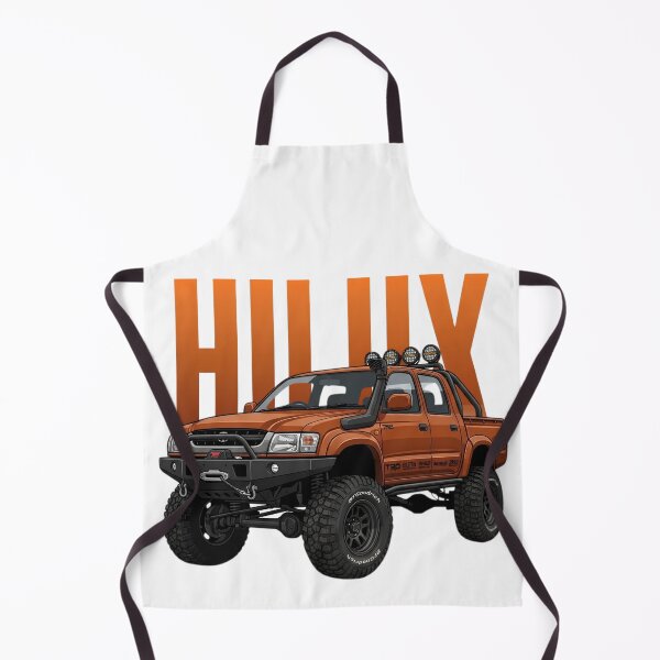 Aperçu de l'œuvre Toyota Hilux Off-Road 4x4 Truck Orange Surélevé Pick-Up Art créée et vendue par Motorline44.