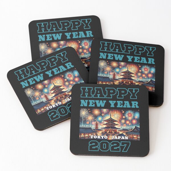Item preview, Happy New Year 2027 - Tokyo - Blue Edition designed and sold by Manic Merch Designs.