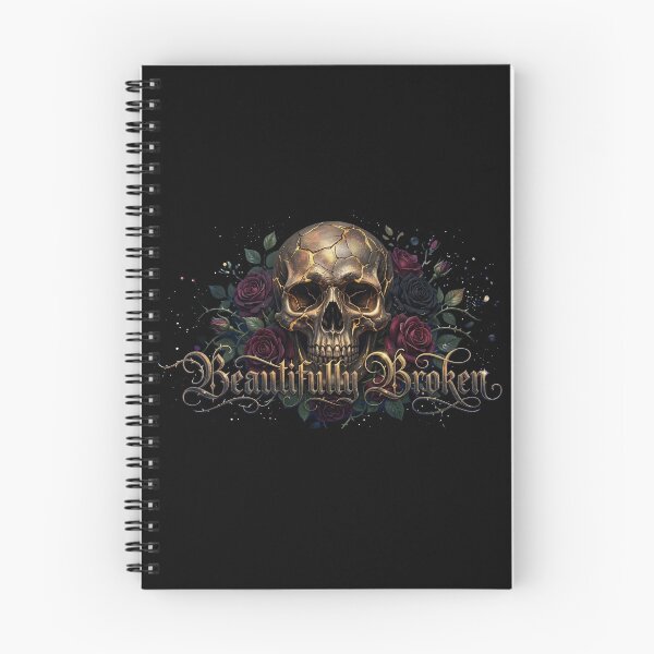 Item preview, Beautifully Broken - Kintsugi Skull & Black Roses Gothic Dark Romance Art designed and sold by Kvllo Collective Co..