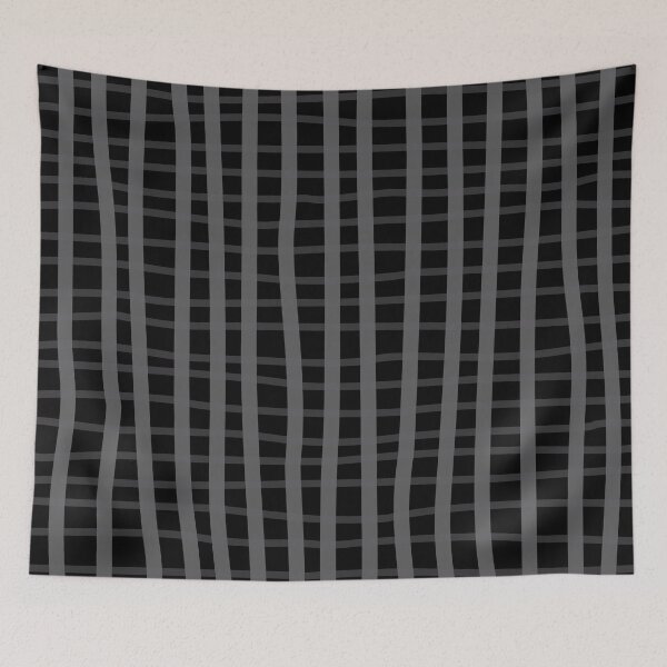 Item preview, Gray Hand-Drawn Grid — Gothic Line Art Pattern designed and sold by dfly-creations.
