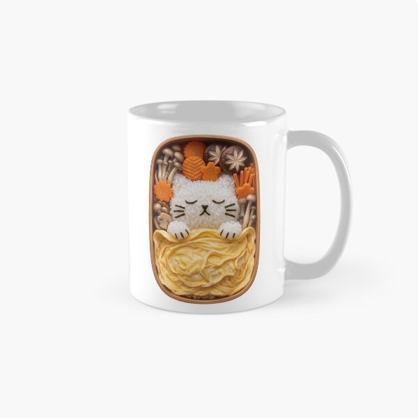 Item preview, Cozy Bento Cat Sleeping in Omelet Blanket Kawaii Japanese Food Art designed and sold by HexOne.