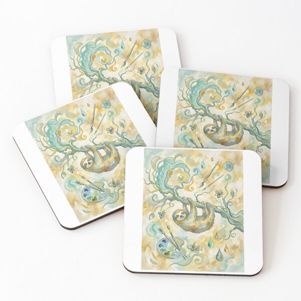 Item preview, Sloth Watercolor Artist designed and sold by PictoVibe.