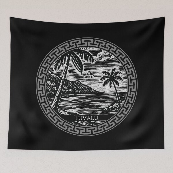 Item preview, Tuvalu Vintage Woodcut Art designed and sold by Thistle-TShop.
