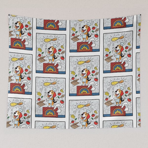 Item preview, Beagle Pizza Chef designed and sold by PictoVibe.