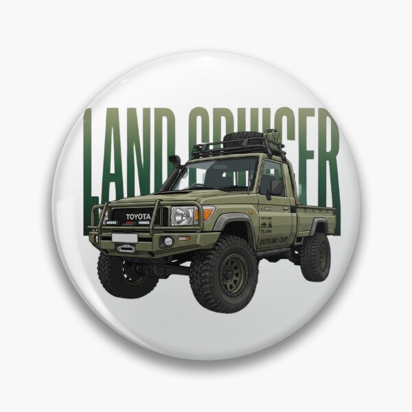 Item preview, Toyota Land Cruiser 70 Series Overland 4x4 Olive Green Pickup Truck Art designed and sold by Motorline44.
