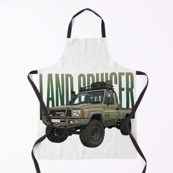 Item preview, Toyota Land Cruiser 70 Series Overland 4x4 Olive Green Pickup Truck Art designed and sold by Motorline44.