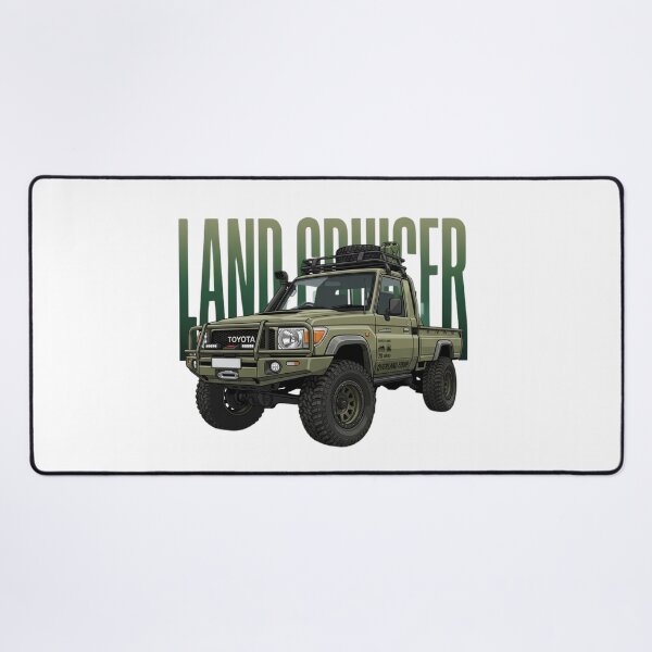 Item preview, Toyota Land Cruiser 70 Series Overland 4x4 Olive Green Pickup Truck Art designed and sold by Motorline44.