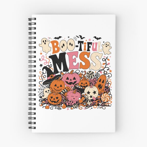 Item preview, Boo-tiful Mess Funny Retro Halloween Pumpkin Doodle & Cute Ghosts designed and sold by Palette & Hue.