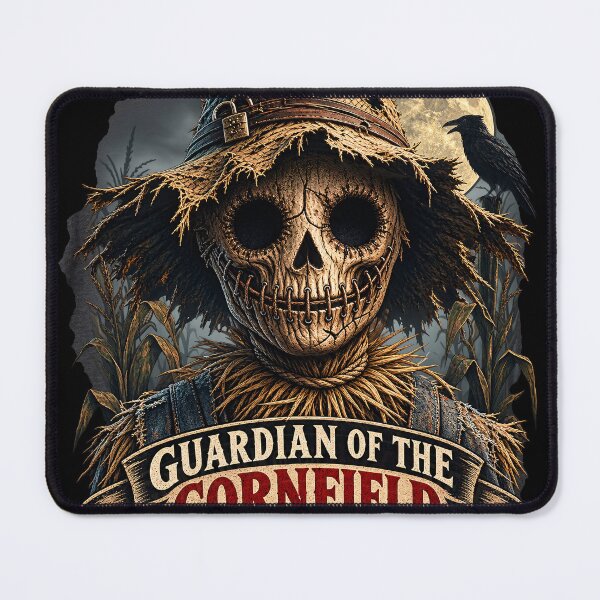 Item preview, Guardian of the Cornfield - Creepy Scarecrow Halloween Skull designed and sold by thirtyonestars.