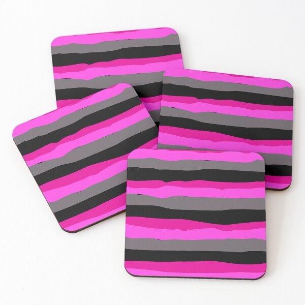 Item preview, Pink and Gray Stripes — Retro 70s Band Pattern designed and sold by dfly-creations.