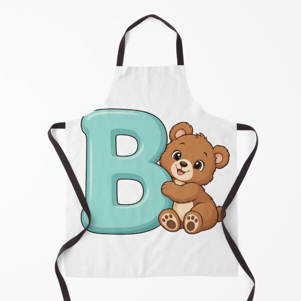 Artikelvorschau, Cute Bear with Letter B Animal Alphabet Initial entworfen und verkauft von skyartdesign.