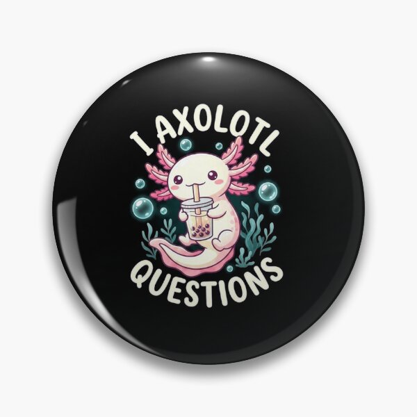 Item preview, I Axolotl Questions Cute Bubble Tea Amphibian Pun designed and sold by MiALopezArt.