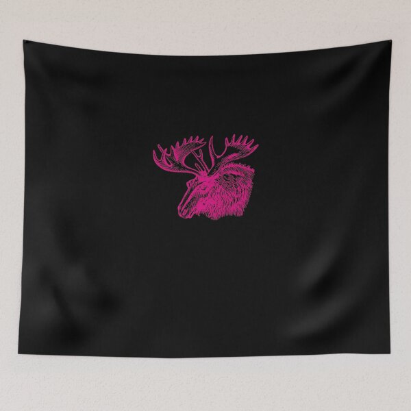 Item preview, Vintage Linocut Wild Moose Head Animal Sketch designed and sold by AngelicaBot68.