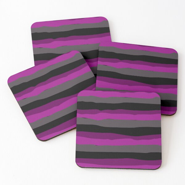 Item preview, Purple and Gray Stripes — Retro 70s Band Pattern designed and sold by dfly-creations.