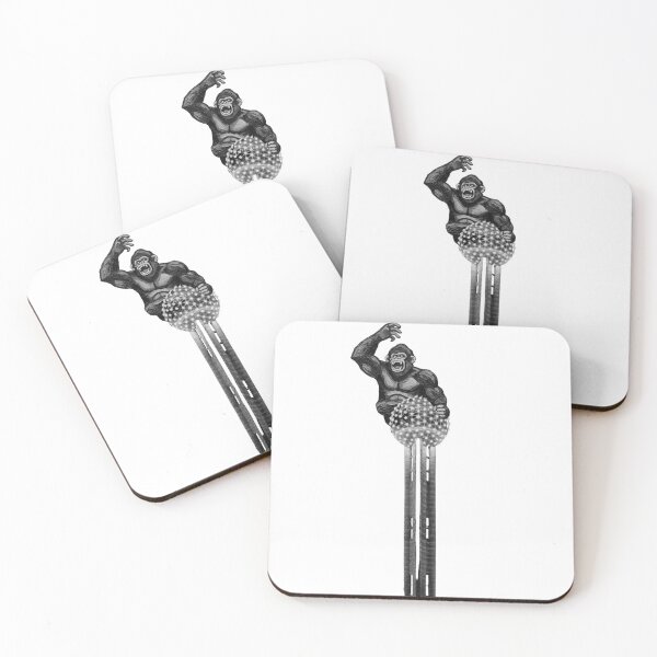 Item preview, king kong on the ball (black and white) designed and sold by trewimas.