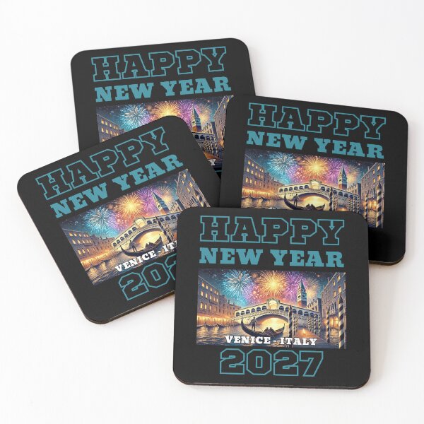 Item preview, Happy New Year 2027 - Venice - Blue Edition designed and sold by Manic Merch Designs.
