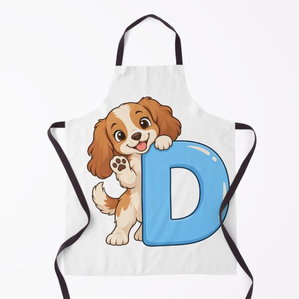 Artikelvorschau, Cute Dog with Letter D Animal Alphabet Initial entworfen und verkauft von skyartdesign.