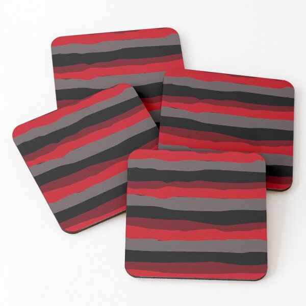 Item preview, Red and Gray Stripes — Retro 70s Band Pattern designed and sold by dfly-creations.
