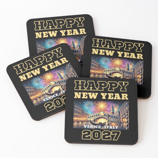 Item preview, Happy New Year 2027 - Venice - Yellow Edition designed and sold by Manic Merch Designs.