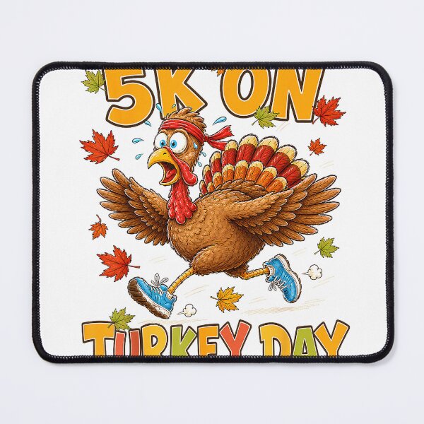 Item preview, Thanksgiving 5K On Turkey Day Running Turkey Fun Run T-Shirt designed and sold by RoReshop.