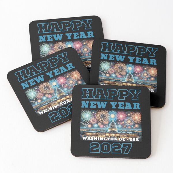 Item preview, Happy New Year 2027 - Washington DC - Blue Edition designed and sold by Manic Merch Designs.