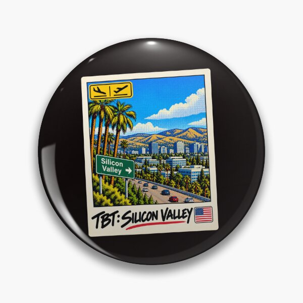 Item preview, Silicon Valley California Vintage Travel Poster | Retro Tech Valley Souvenir designed and sold by ByJeffro.